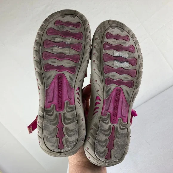 Skechers Outdoor Lifestyle Sandals Women Pink Tan Strappy Buckle Hiking Walking - Picture 8 of 8